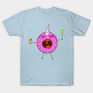 Funny cute Kawaii Donut Unicorn T-Shirt
